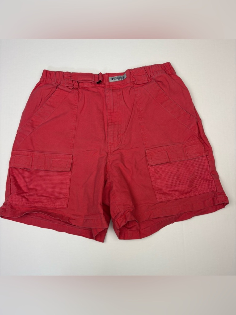 Columbia PFG Women Size 6 Shorts Cargo Soft Red Cotton Fishing Hiking Outdoor